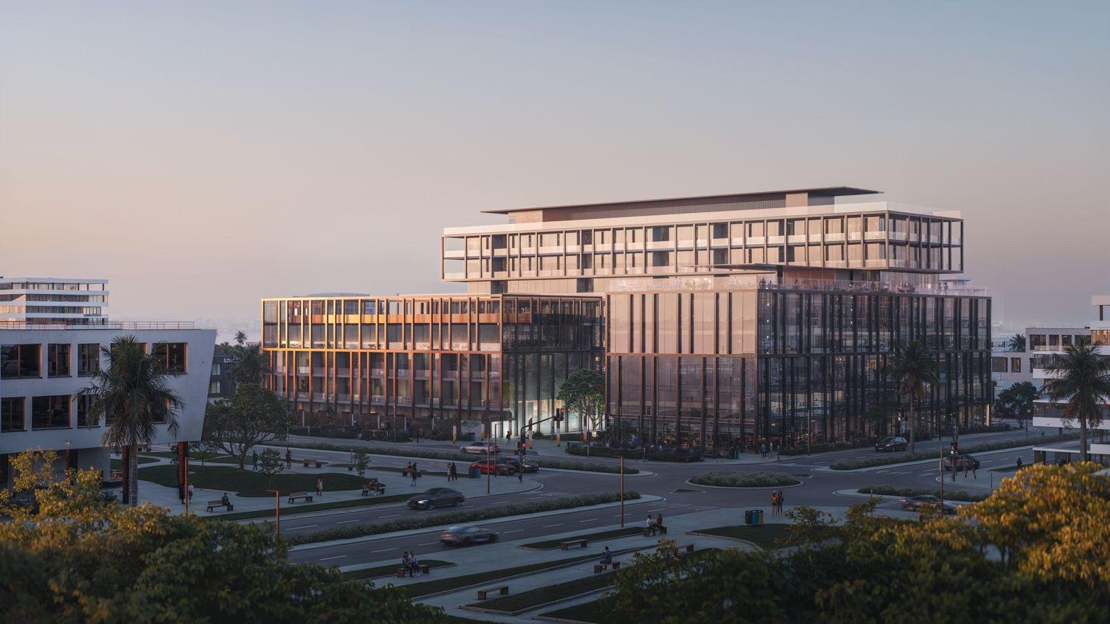 Sensi Saadiyat Island Abu Dhabi exterior view showcasing luxury residential towers, landscaped gardens, and serene island community living.